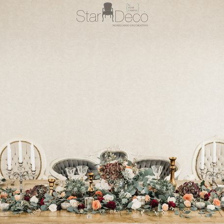 alquiler mesa imperial madera bodas eventos decoración vintage boho chic rústico 