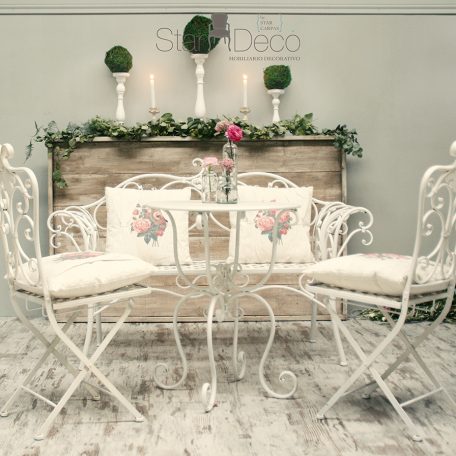 Alquiler saloncito forja sillas mesa jardin boho chic boda eventos mobiliario