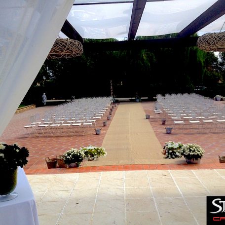 alfombra tela arpillera pasillo novios boda rústico vintage alquiler ceremonia 