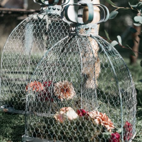 Conjunto de jaulas de forja vintage para decoracion bodas eventos