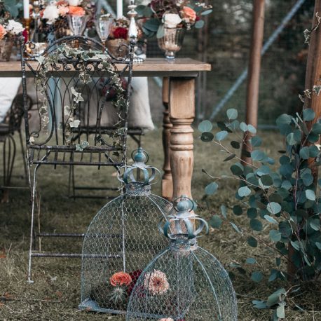 Conjunto de jaulas de forja vintage para decoracion bodas eventos