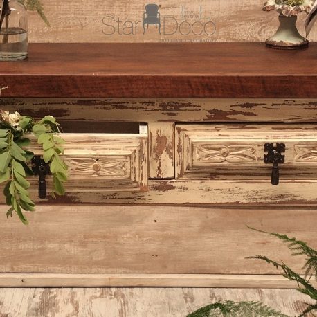 mesa de madera maciza modelo romanza vintage