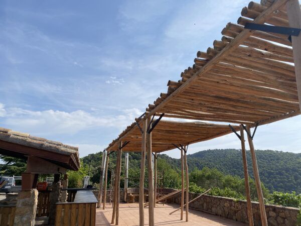 Pergola de madera sombra