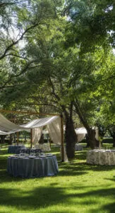 Alquiler de pergolas de lino para bodas y eventos