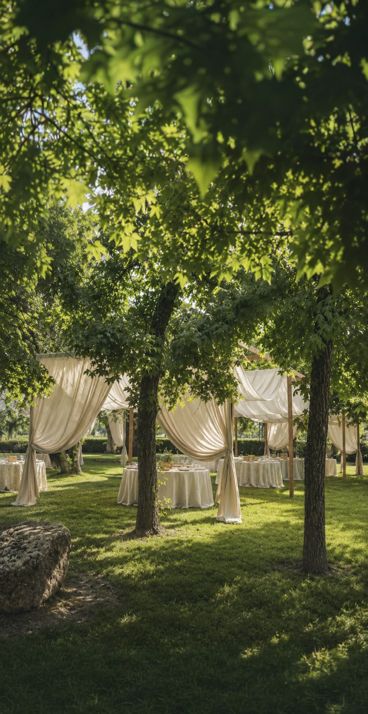 Alquiler de pergolas de lino para bodas y eventos