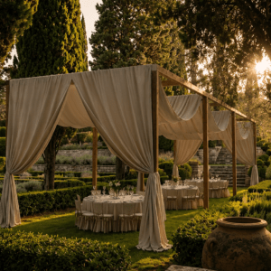 Alquilar Pergolas de madera para eventos decoracion boda