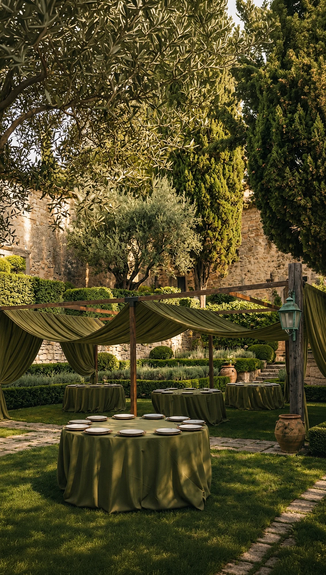 Alquilar Pergolas de madera para eventos decoracion boda sombra verde oliva