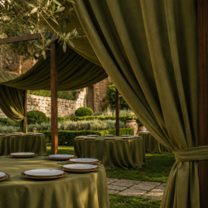 Alquilar Pergolas de madera para eventos decoracion boda sombra verde oliva