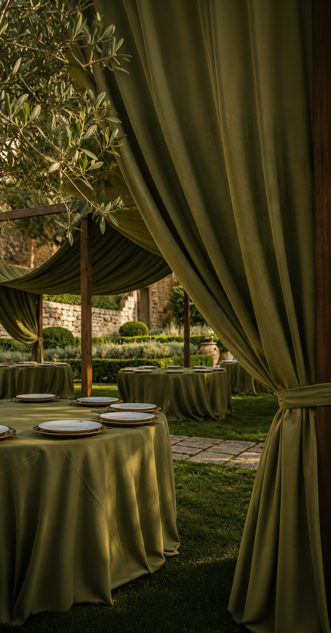 Alquilar Pergolas de madera para eventos decoracion boda sombra verde oliva